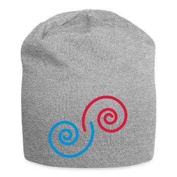 spiralen_2c - Jersey-Beanie - Grau meliert - Vorne