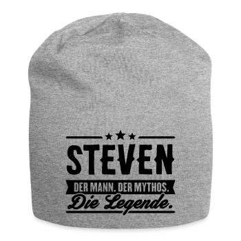 Man Myth Legend Steven - Jersey Beanie - heather grey - Front