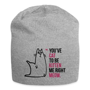Cat to be Kitten me right meow - katze - Jersey-Beanie - Grau meliert - Vorne