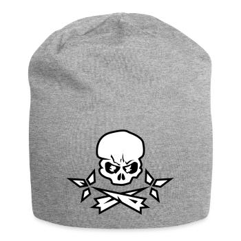 tete de mort Totenkopf-Symbol Hermelin Bretagne - Jersey-Beanie - Grau meliert - Vorne