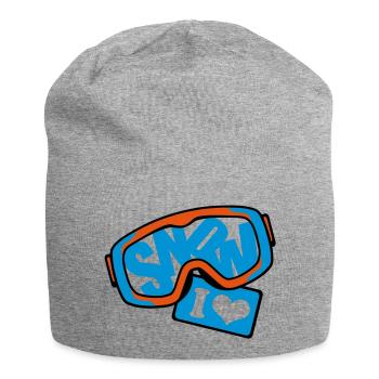 la neige - Bonnet en jersey - gris chiné - Devant