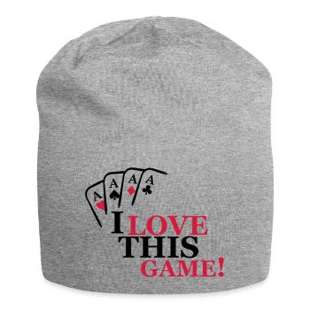 i love this game - Jersey Beanie - heather grey - Front