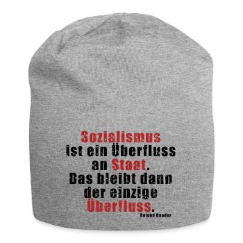 Überfluss an Staat Baader - Jersey-Beanie - Grau meliert - Vorne