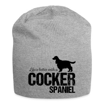 Cocker Spaniel Bester Freund - Jersey-Beanie - Grau meliert - Vorne