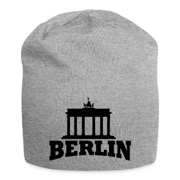 Berlin - Brandenburger Tor - Jersey-Beanie - Grau meliert - Vorne
