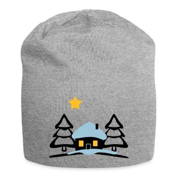 Maison de Noël au Pôle Nord - Bonnet en jersey - gris chiné - Devant