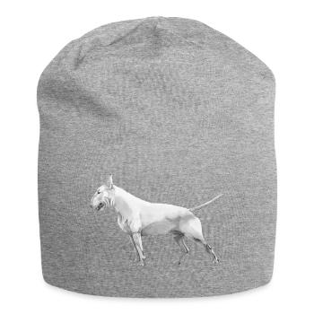 Bullterrier - Jersey-Beanie - Grau meliert - Vorne