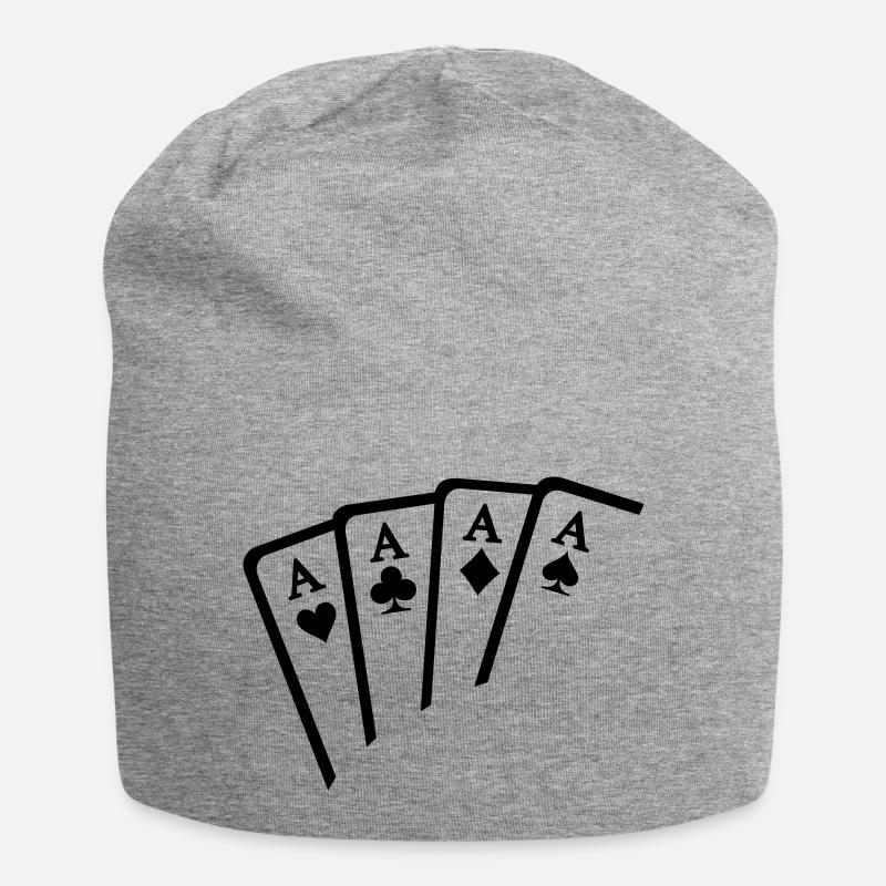 Poker - Bonnet en jersey - gris chiné