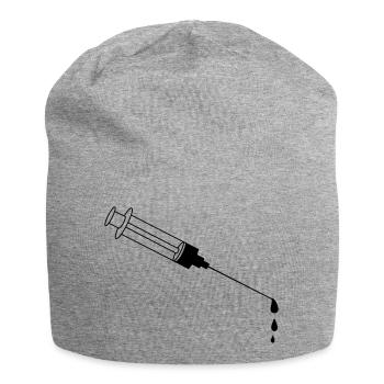 Blood Syringe - Jersey Beanie - heather grey - Front