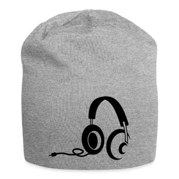 headphones - Jersey Beanie - heather grey - Front