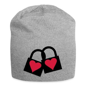 Love Lock - Jersey-Beanie - Grau meliert - Vorne