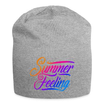 Summer feeling - Jersey Beanie - heather grey - Front