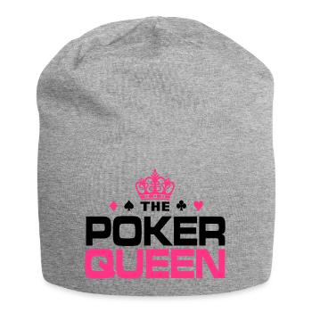 Poker Queen - Jersey-Beanie - Grau meliert - Vorne