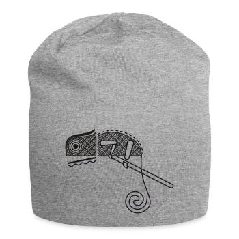 caméléon - Bonnet en jersey - gris chiné - Devant