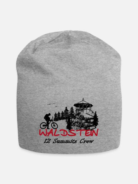 Waldstein ein Gipfel der 12 im Fichtelgebirge - Jersey-Beanie - Grau meliert
