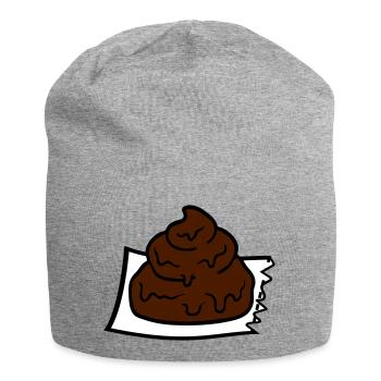 haeufchen comic haufen scheisse abgerissen stueck - Jersey-Beanie - Grau meliert - Vorne