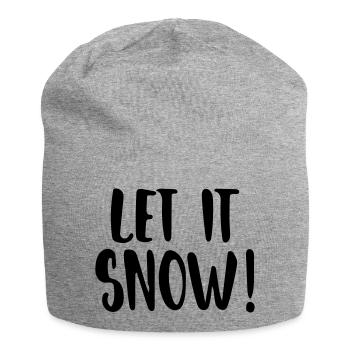 Laissez la neige - Bonnet en jersey - gris chiné - Devant