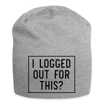 I logged out for this - Jersey Beanie - heather grey - Front