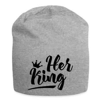 Partnershirt Her King - Jersey-Beanie - Grau meliert - Vorne