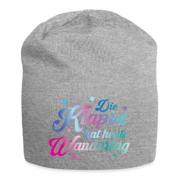 Klapse hat Wandertag - Jersey-Beanie - Grau meliert - Vorne