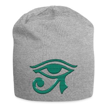 Egipt hieroglyphs - Jersey Beanie - heather grey - Front