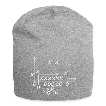 American Football Spielzug Play Huddle Formation - Jersey Beanie - heather grey - Front
