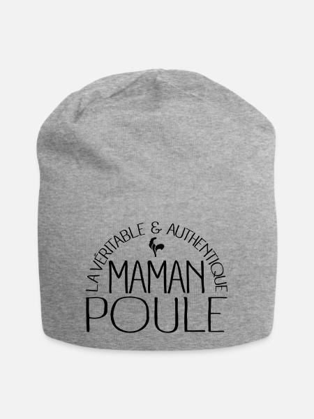 Maman Poule - Bonnet en jersey - gris chiné