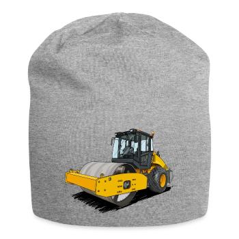 Walze im Straßenbau - Jersey-Beanie - Grau meliert - Vorne