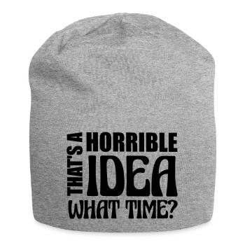 C’est une idée horrible - Bonnet en jersey - gris chiné - Devant