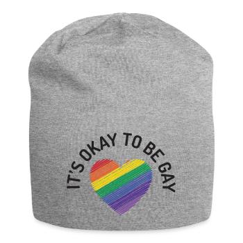 Es ist in Ordnung, schwul zu sein - Jersey-Beanie - Grau meliert - Vorne