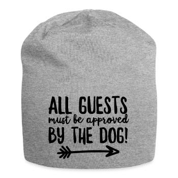 All Guests Must Be Approved By The Dog - Jersey Beanie - heather grey - Front