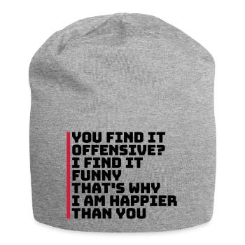 You find it offensive - Jersey-Beanie - Grau meliert - Vorne