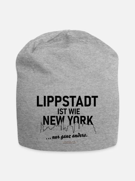 Lippstadt ist wie New York - Jersey-Beanie - Grau meliert