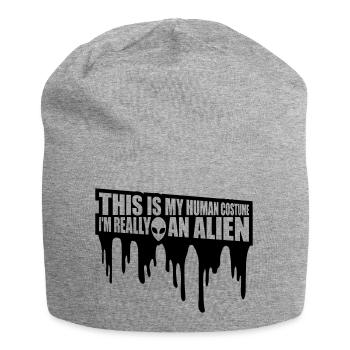 Citation extraterrestre de costume humain - Bonnet en jersey - gris chiné - Devant