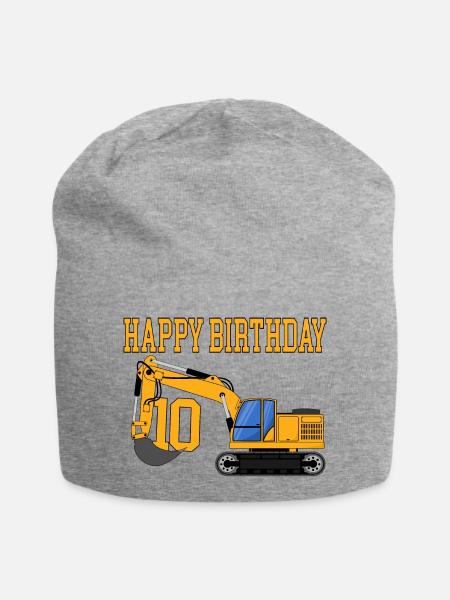 Bagger Happy Birthday 10 - Jersey-Beanie - Grau meliert