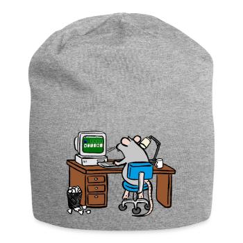 Working hard - Jersey Beanie - heather grey - Front