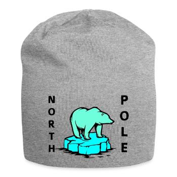 Ours polaire Pôle Nord - Bonnet en jersey - gris chiné - Devant