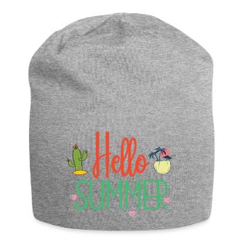 Hallo Sommer - Jersey-Beanie - Grau meliert - Vorne