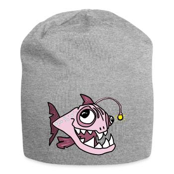 Anglerfisch - Jersey-Beanie - Grau meliert - Vorne
