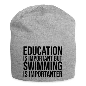 Schwimmen Schwimmen Schwimmen Schwimmen - Jersey-Beanie - Grau meliert - Vorne