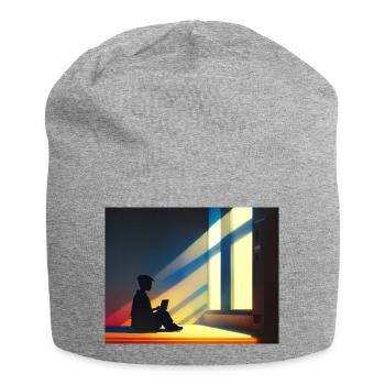 Lofi - Dude - Jersey-Beanie - Grau meliert - Vorne