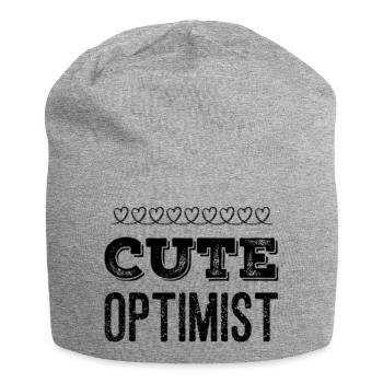 Baby sayings - Jersey Beanie - heather grey - Front