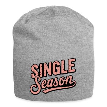Einzelne Saison - Jersey-Beanie - Grau meliert - Vorne