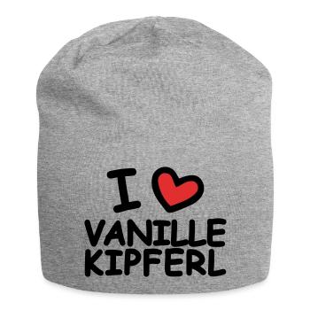 J’adore les croissants à la vanille - Bonnet en jersey - gris chiné - Devant