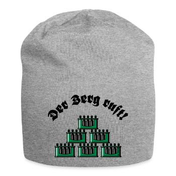 Der Berg Ruft! (Bier Bierkästen Bierkisten / Grün) - Jersey-Beanie - Grau meliert - Vorne