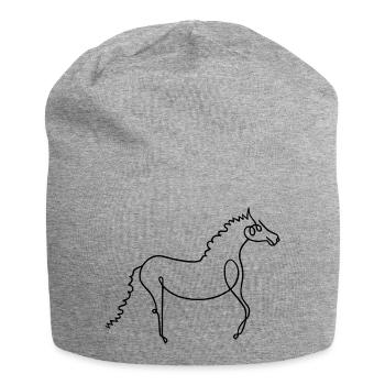 Horse - Jersey Beanie - heather grey - Front