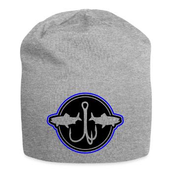 Fische Angeln Angelhaken - Jersey-Beanie - Grau meliert - Vorne