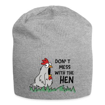 dont mess with the hen chicken - Jersey-Beanie - Grau meliert - Vorne