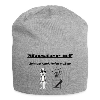 Maître de l’information sans importance - Bonnet en jersey - gris chiné - Devant
