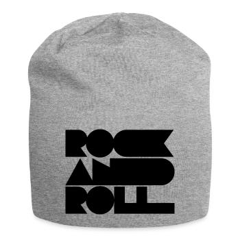 Rock'n'Roll-Logo-Design - Jersey-Beanie - Grau meliert - Vorne